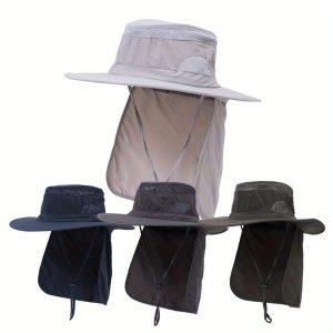 Tooluck Summer sun protection fisherman hat men and women with extended hat curtain outdoor sunshade anti-ultraviolet sun hat mountaineering fishing hat